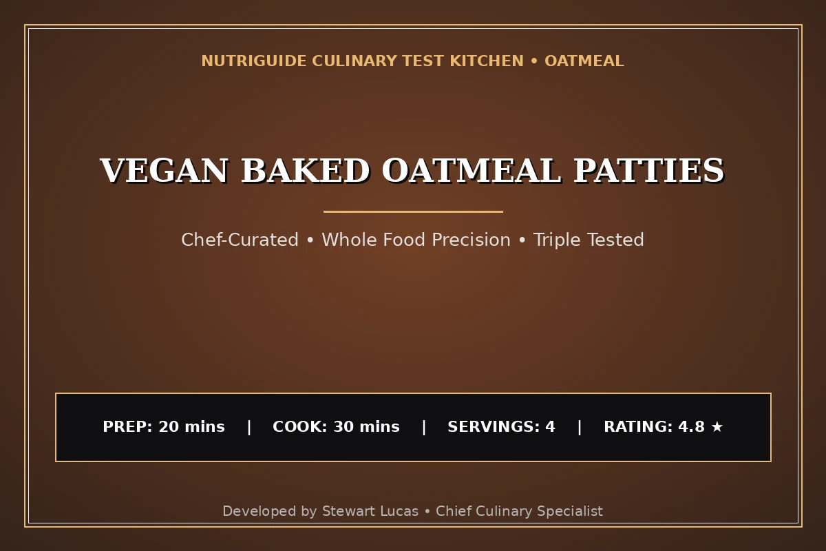 Vegan Baked Oatmeal Patties