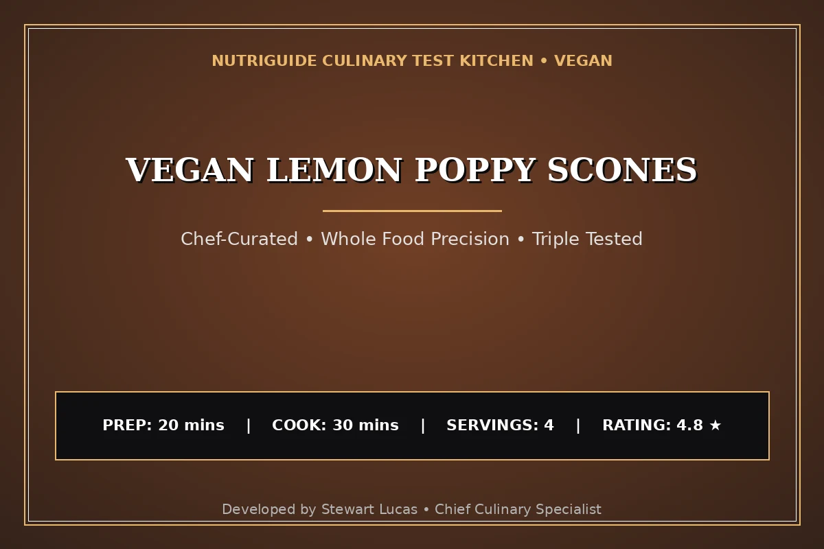 Vegan Lemon Poppy Scones
