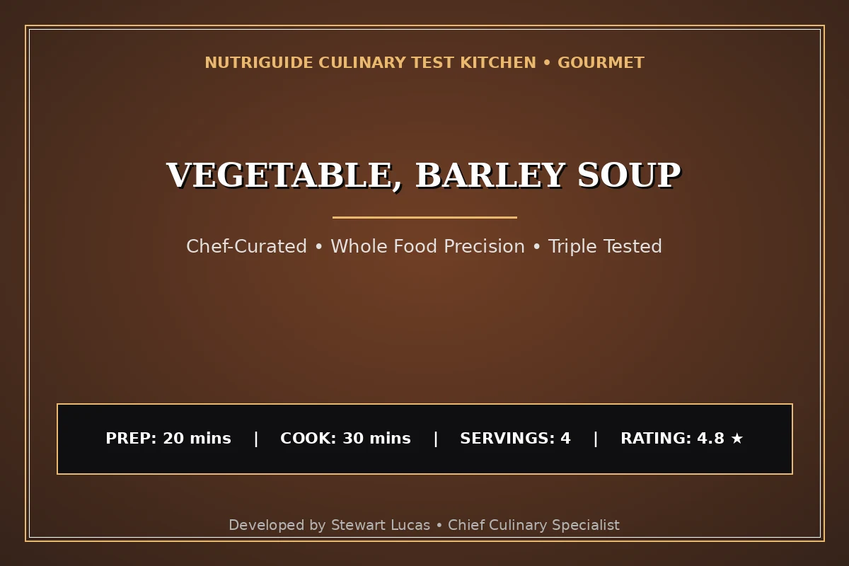 Vegetable, Barley Soup
