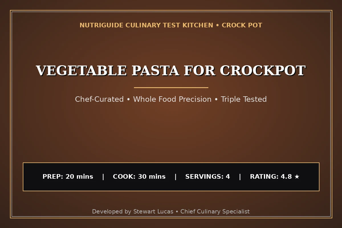 Vegetable Pasta For Crockpot