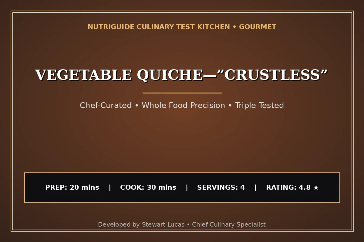 Vegetable Quiche—”Crustless”