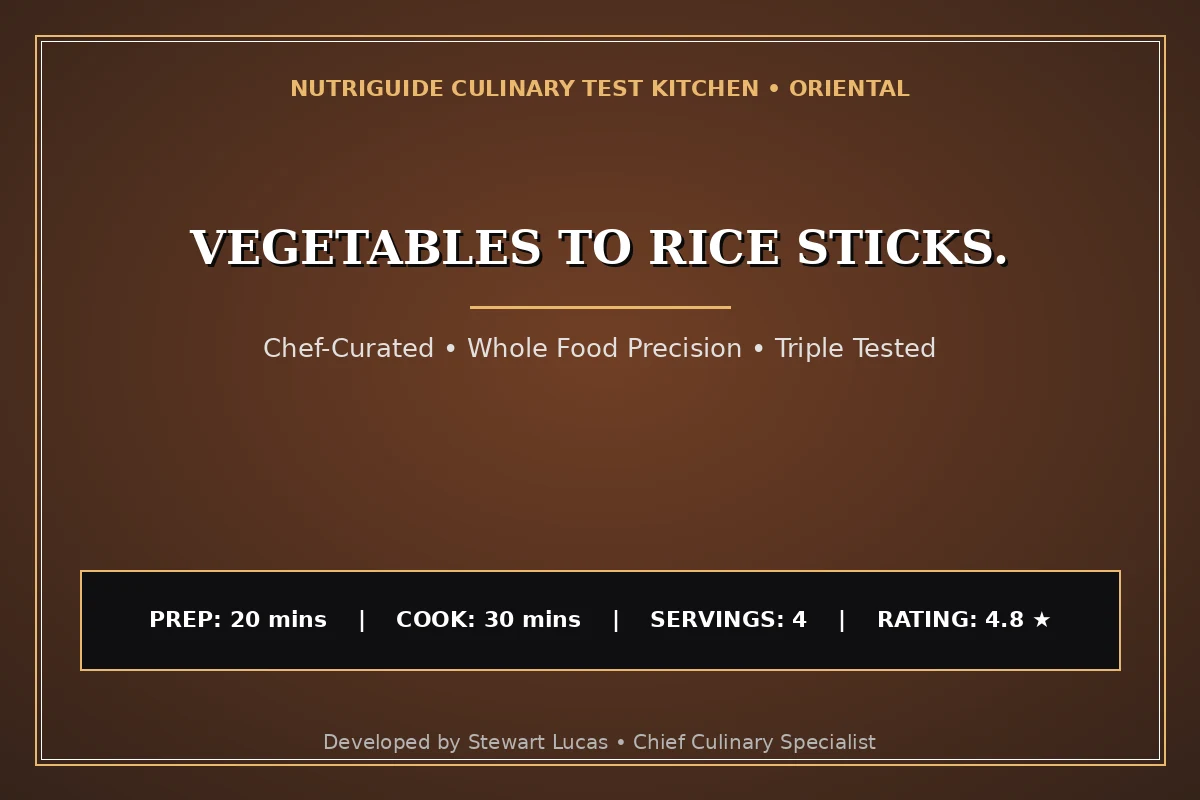 Vegetables To Rice Sticks.