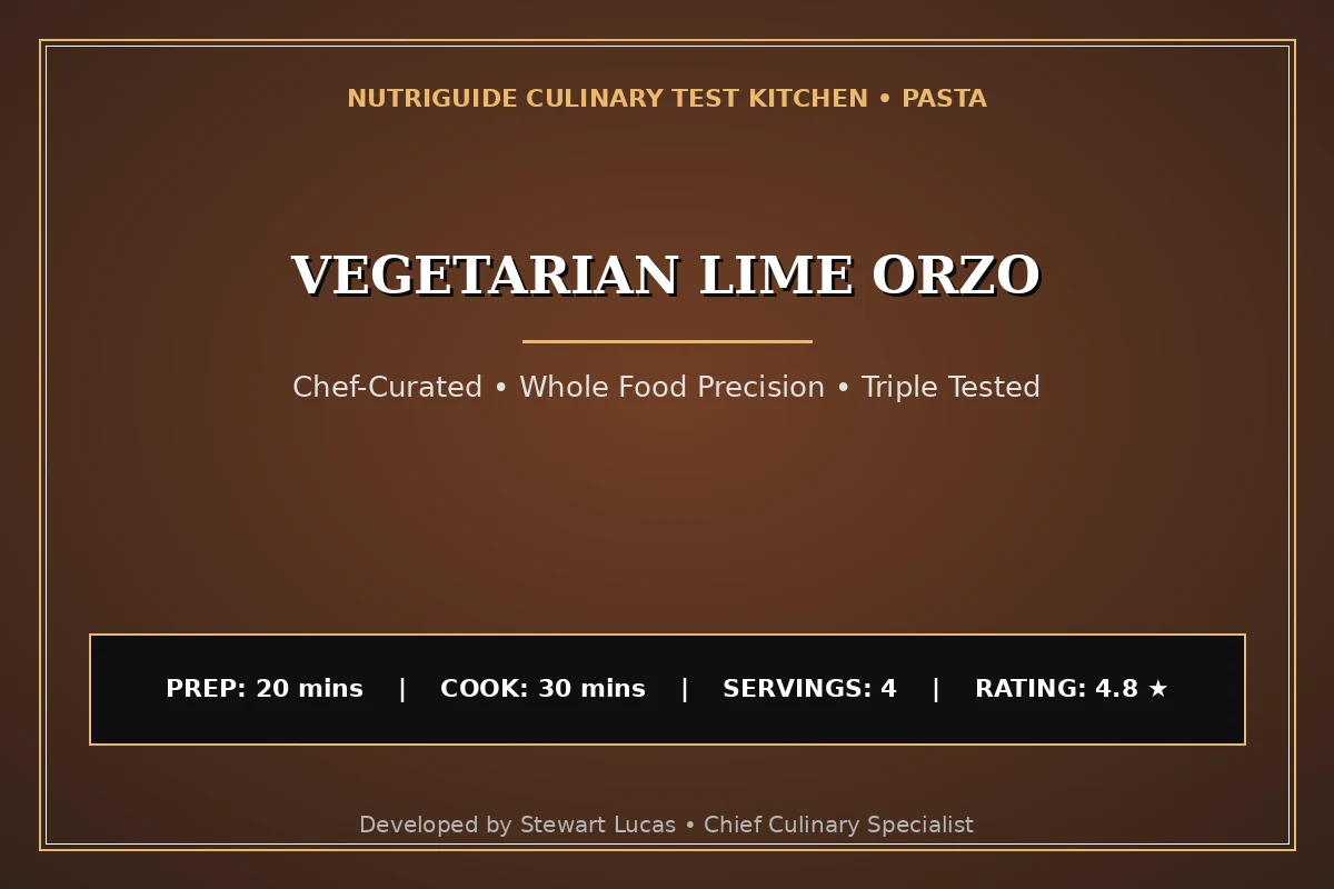 Vegetarian Lime Orzo