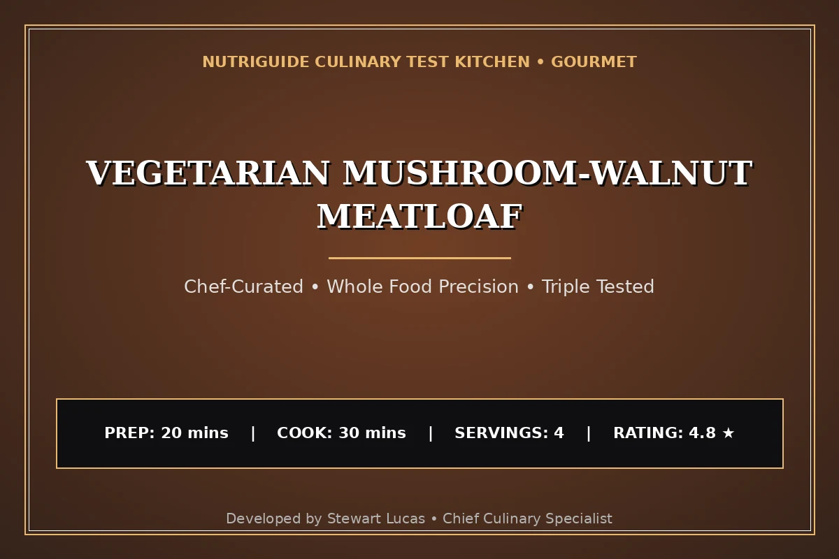 Vegetarian Mushroom-Walnut Meatloaf