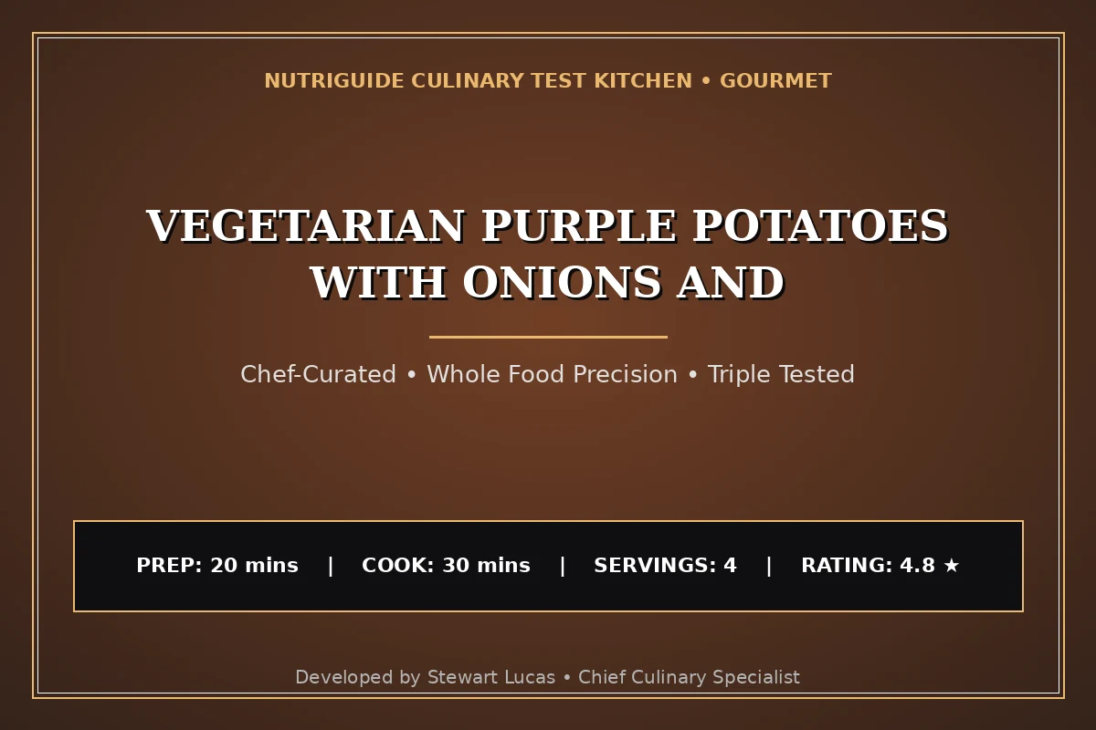 Vegetarian Purple Potatoes With Onions And