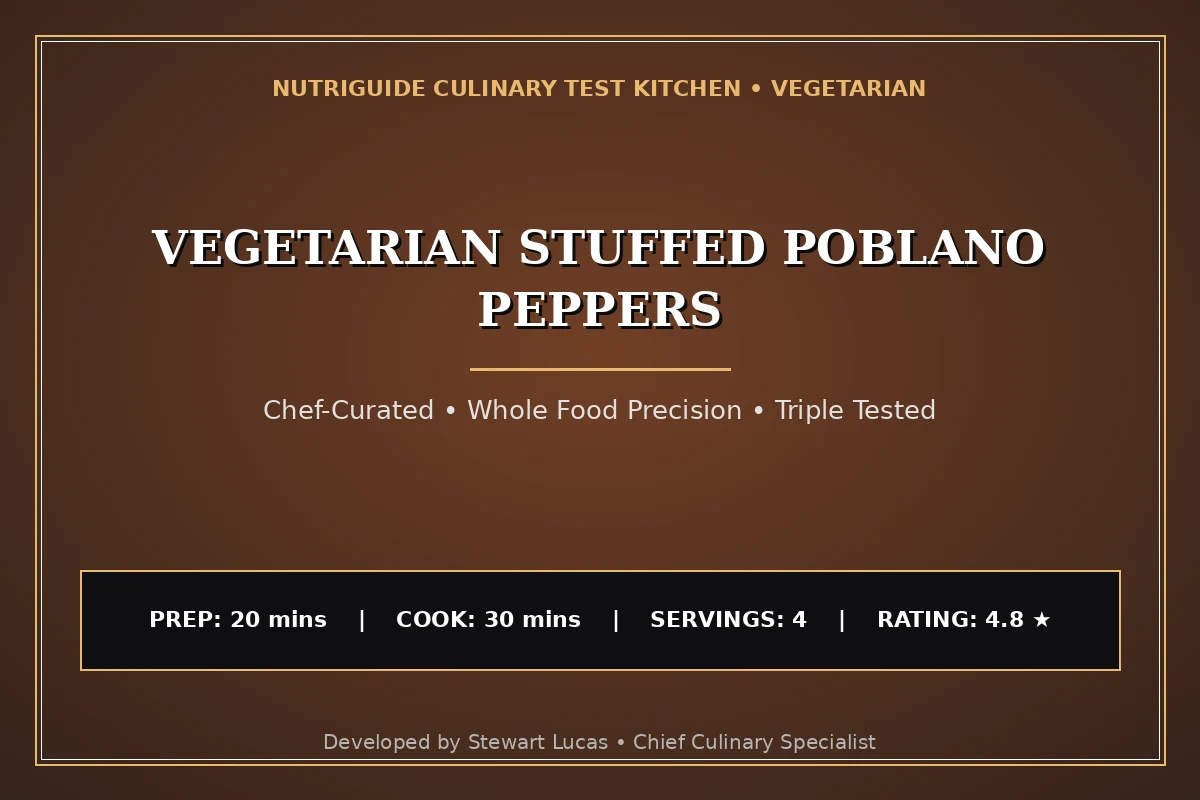 Vegetarian Stuffed Poblano Peppers