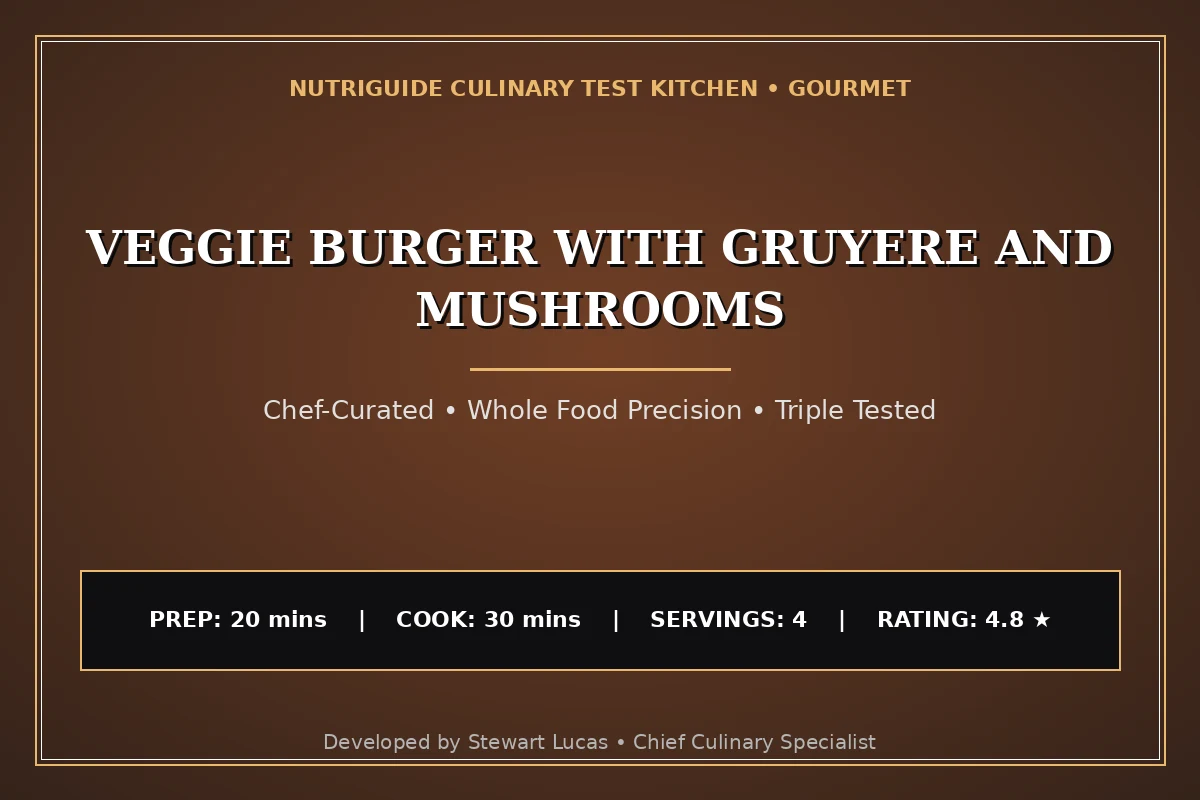 Veggie Burger With Gruyere And Mushrooms
