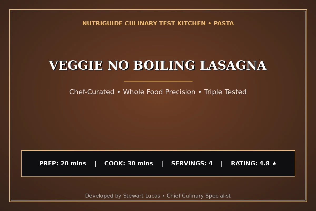 Veggie No Boiling Lasagna