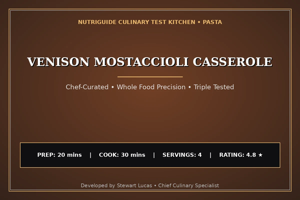 Venison Mostaccioli Casserole