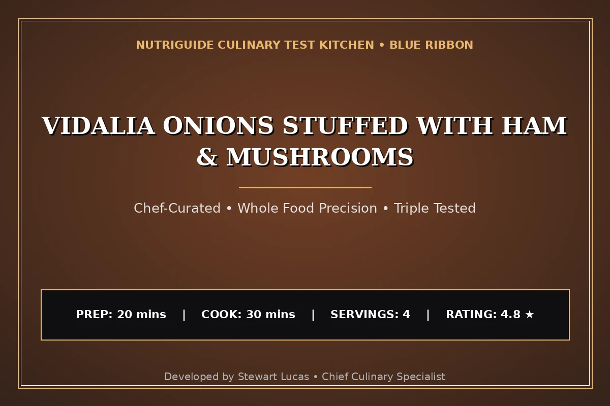 Vidalia Onions Stuffed With Ham & Mushrooms