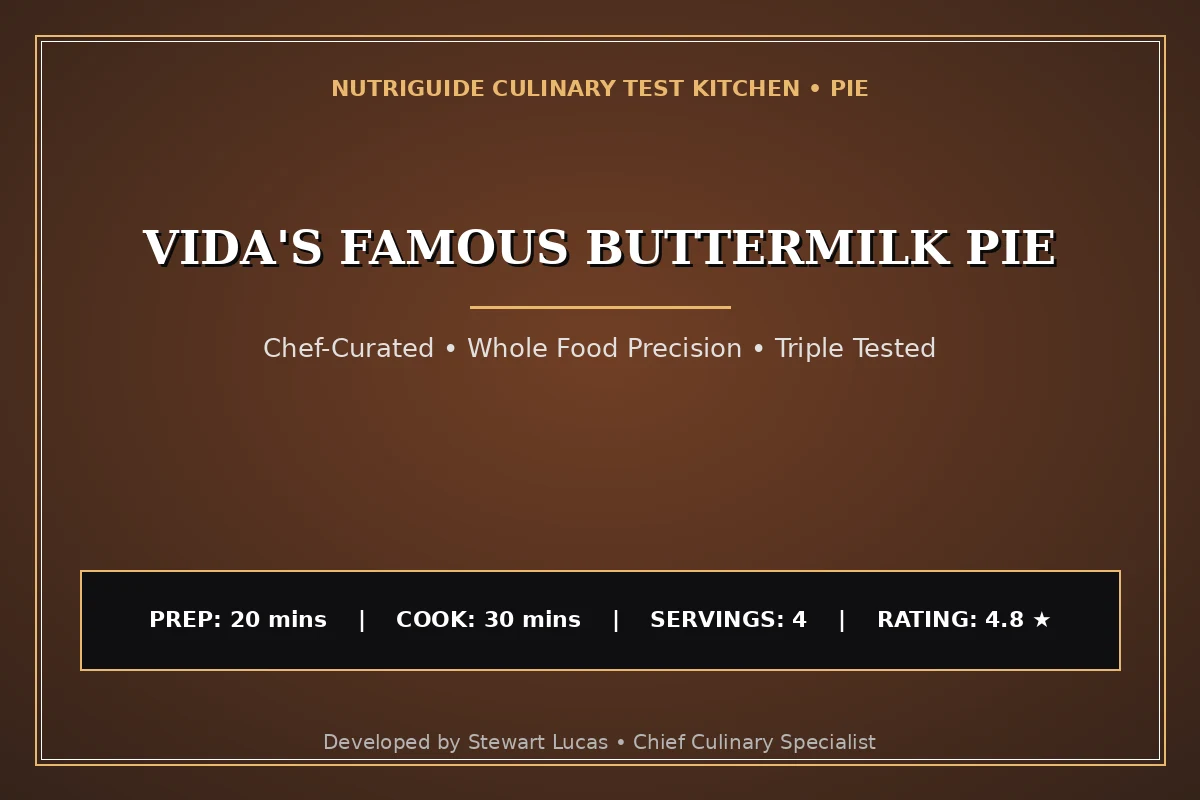 Vida'S Famous Buttermilk Pie