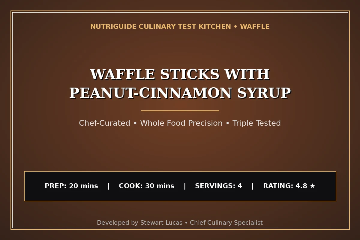 Waffle Sticks With Peanut-Cinnamon Syrup