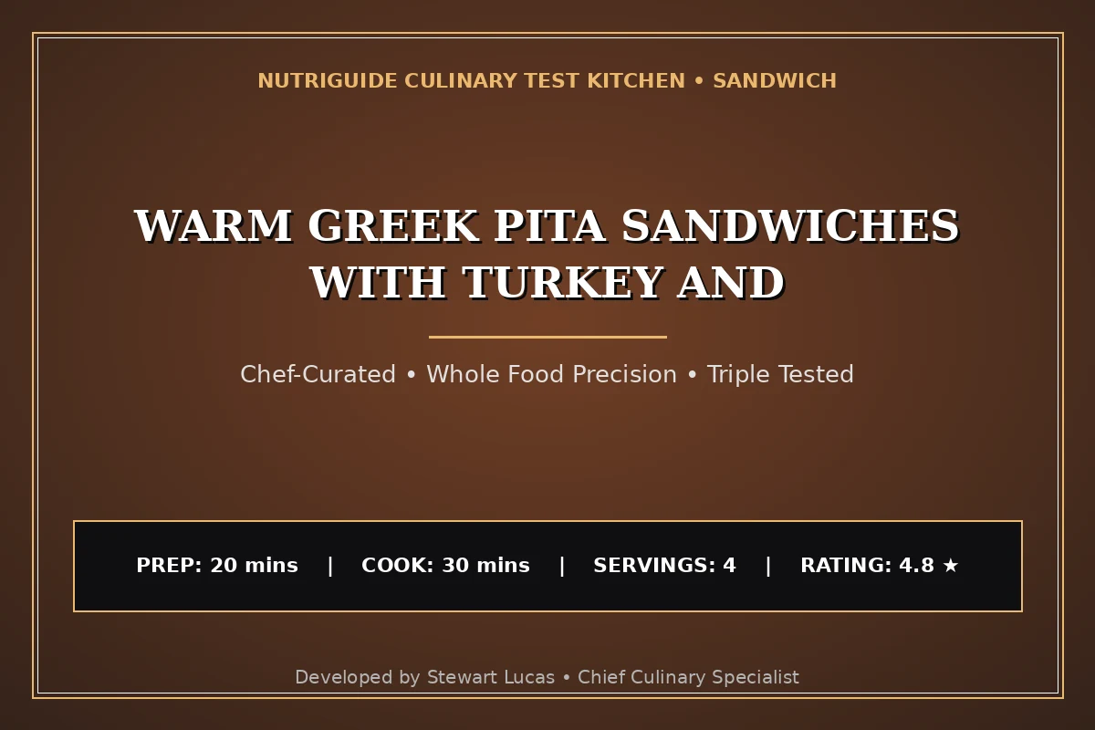 Warm Greek Pita Sandwiches With Turkey And