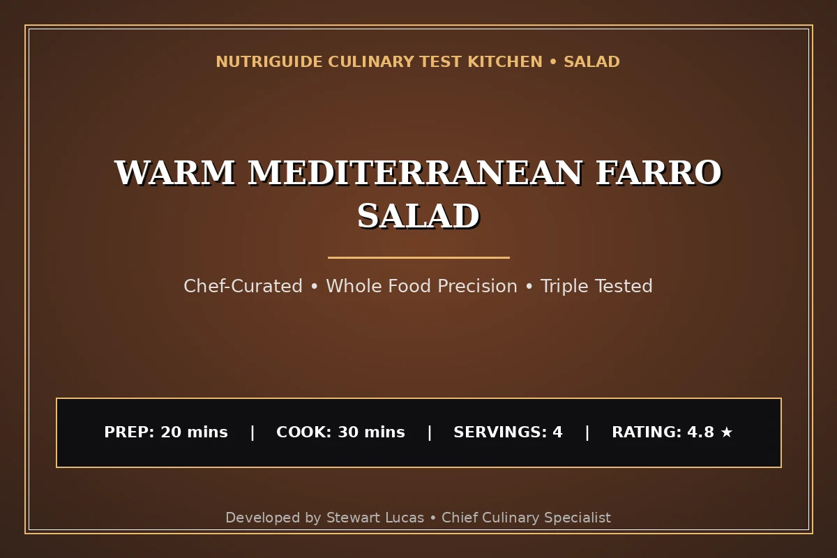 Warm Mediterranean Farro Salad