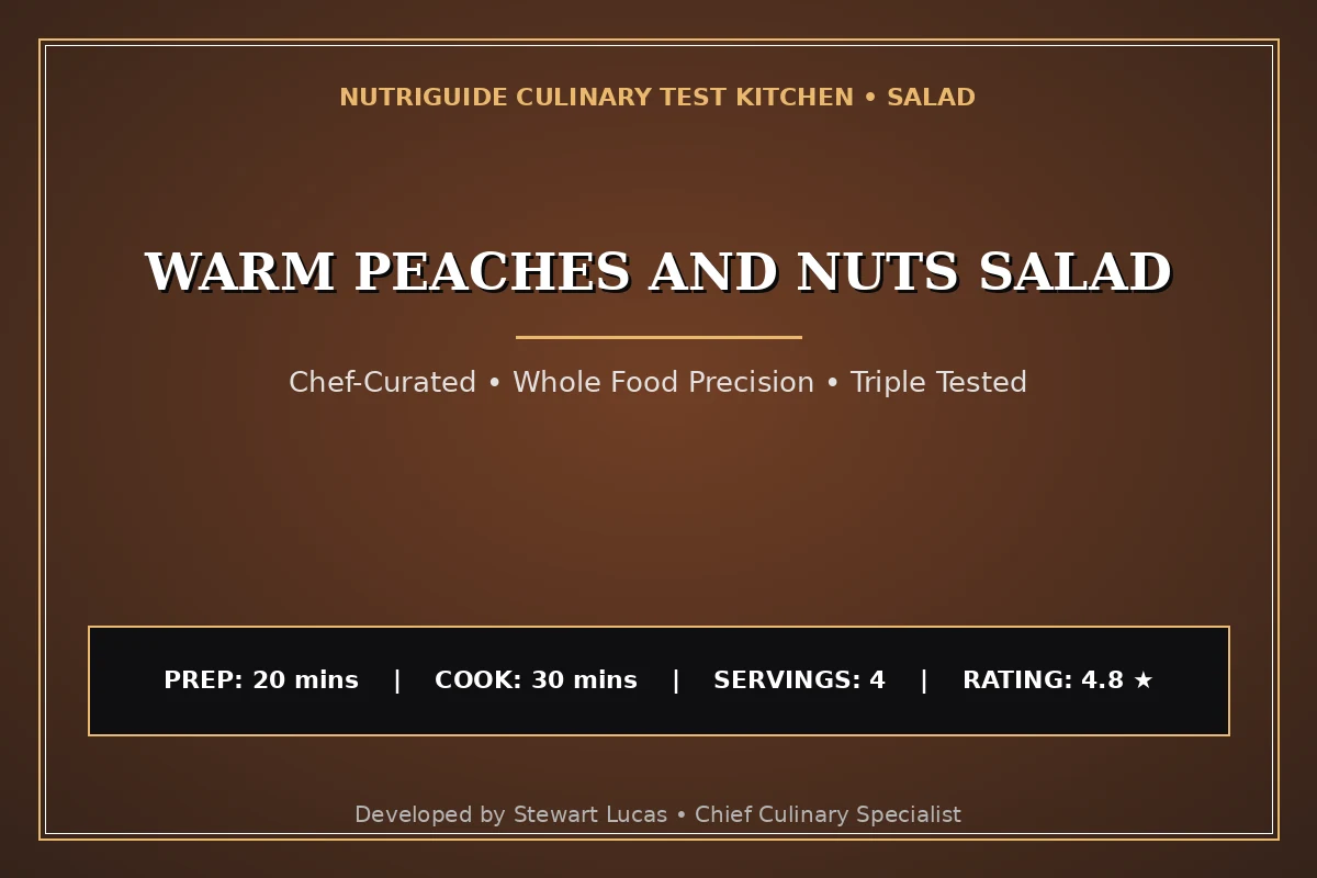 Warm Peaches And Nuts Salad
