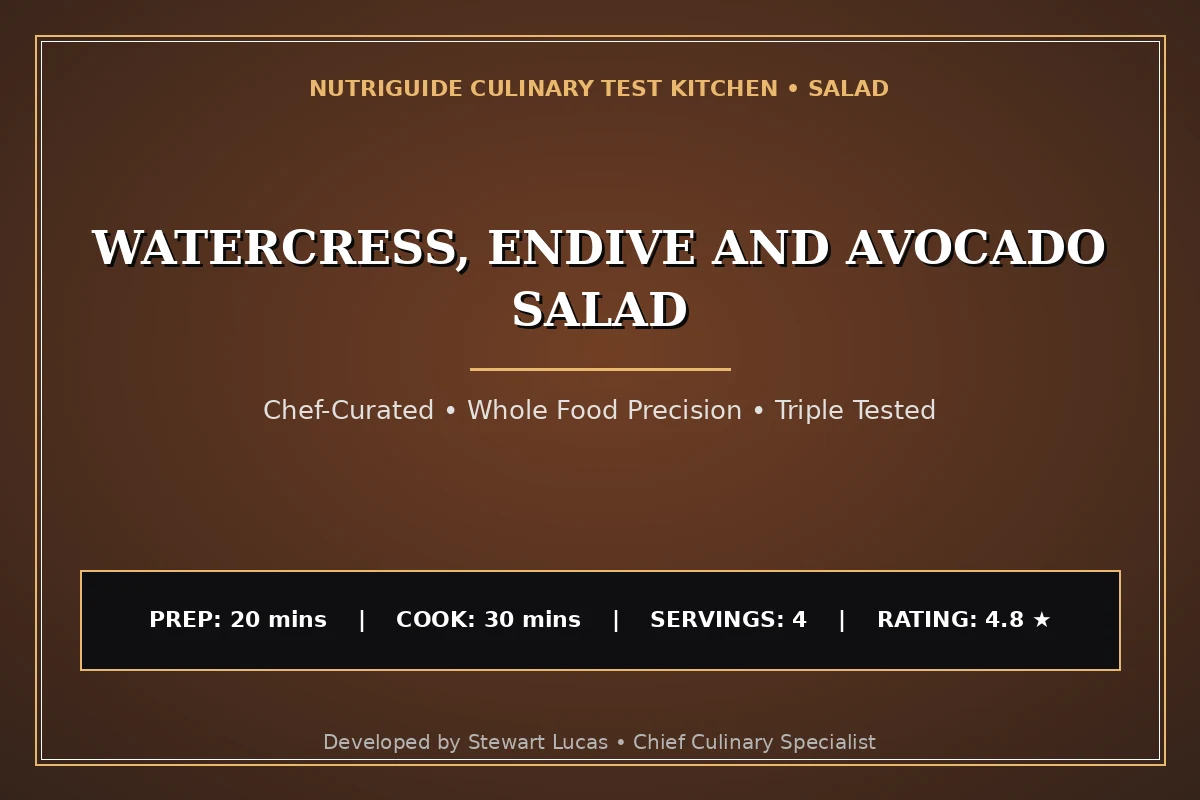 Watercress, Endive And Avocado Salad