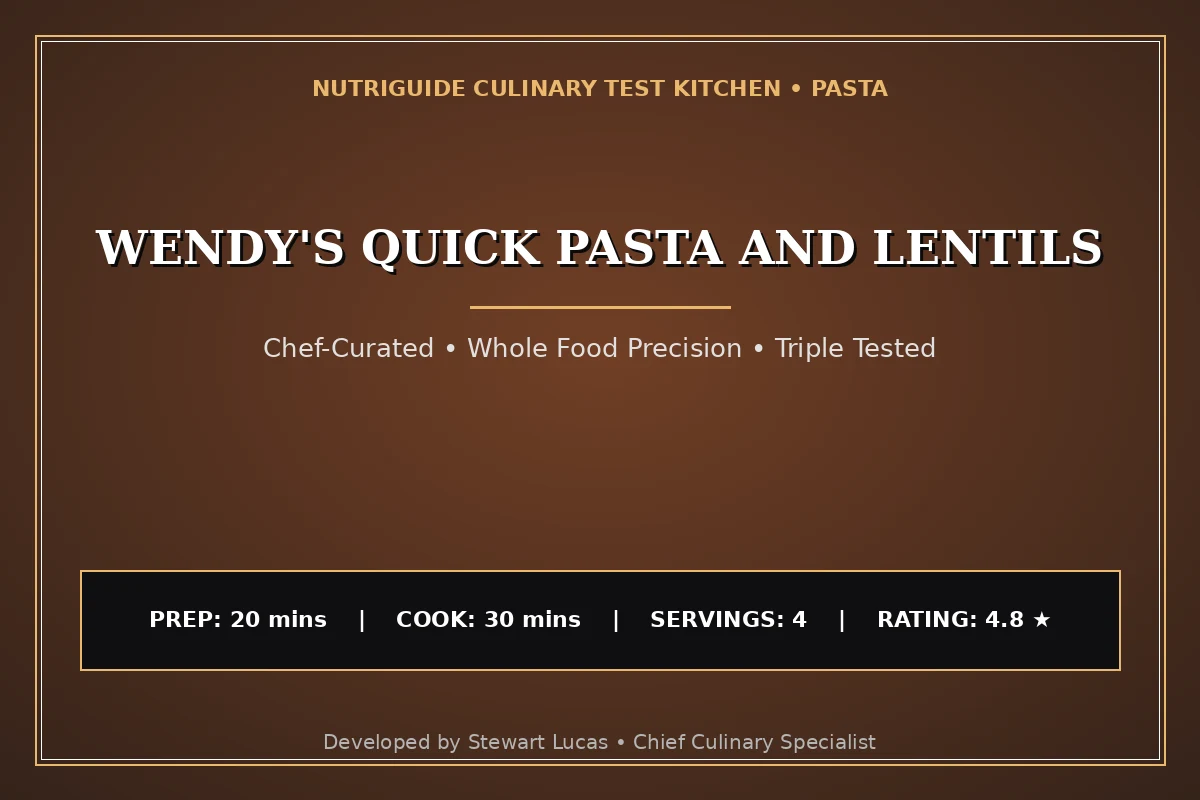 Wendy'S Quick Pasta And Lentils