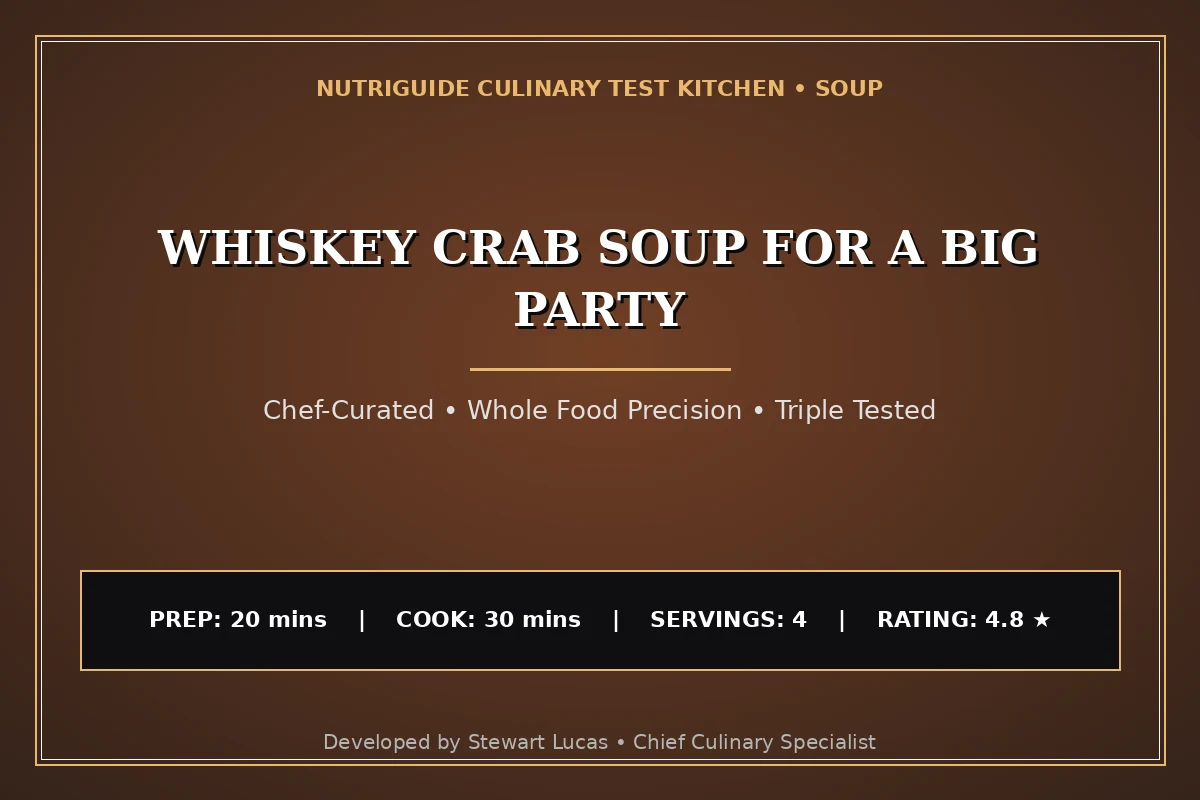 Whiskey Crab Soup For A Big Party