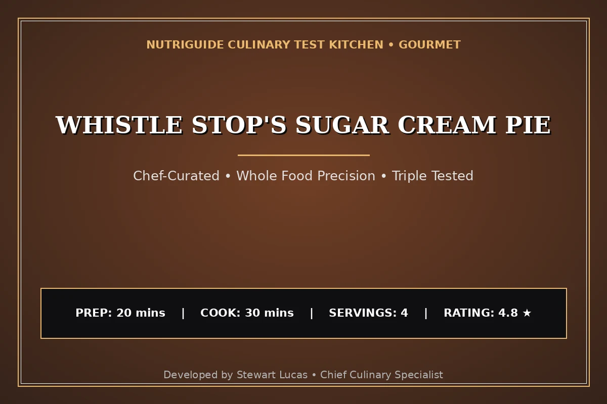 Whistle Stop'S Sugar Cream Pie