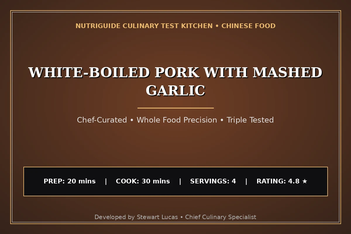 White-Boiled Pork With Mashed Garlic