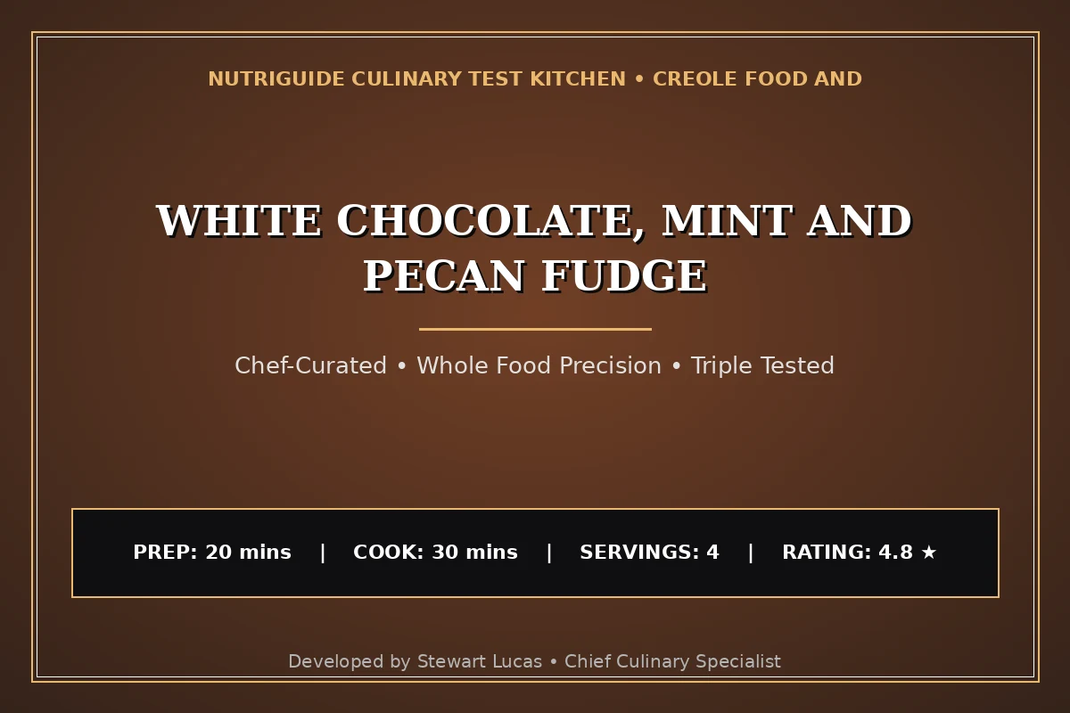 White Chocolate, Mint And Pecan Fudge
