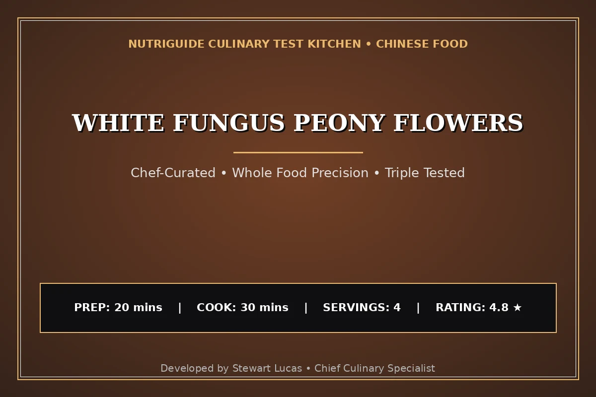 White Fungus Peony Flowers