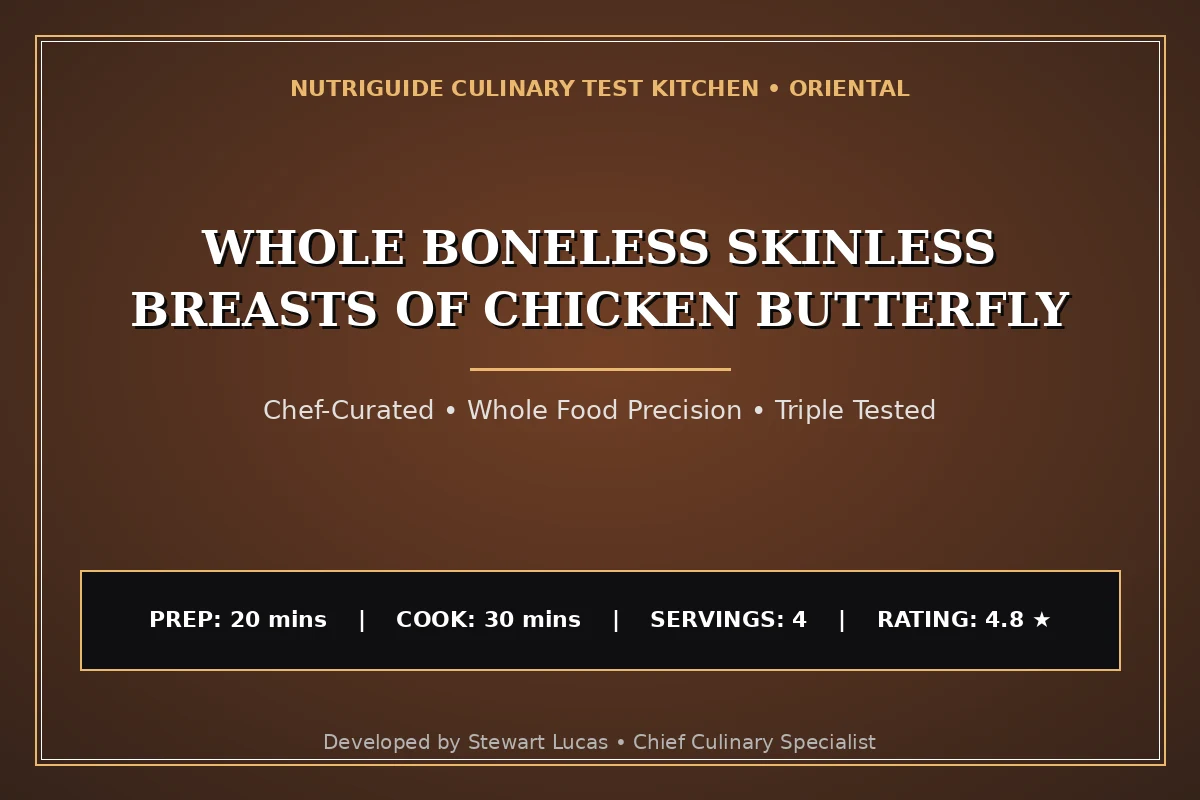 Whole Boneless Skinless Breasts Of Chicken Butterfly