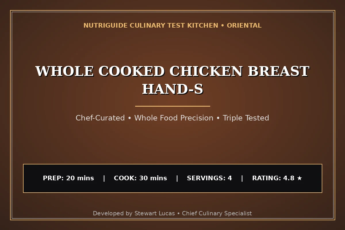 Whole Cooked Chicken Breast Hand-S