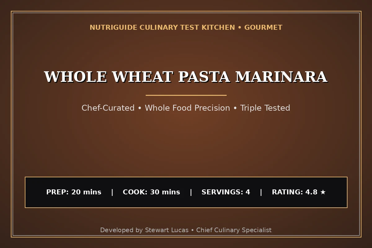 Whole Wheat Pasta Marinara