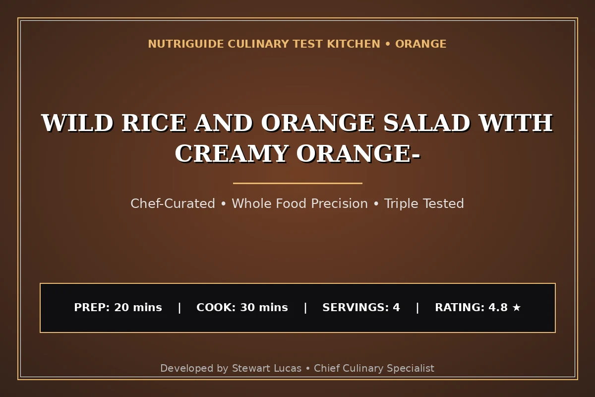 Wild Rice And Orange Salad With Creamy Orange-