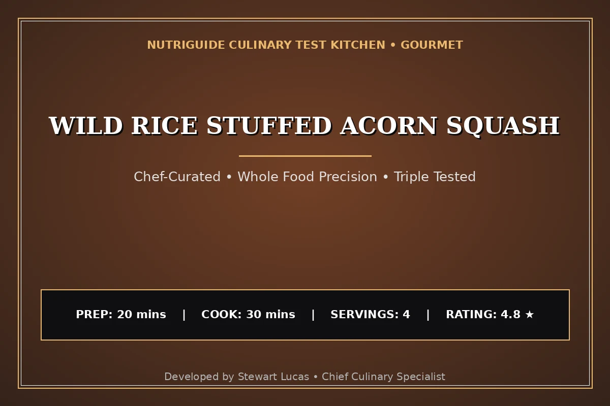 Wild Rice Stuffed Acorn Squash