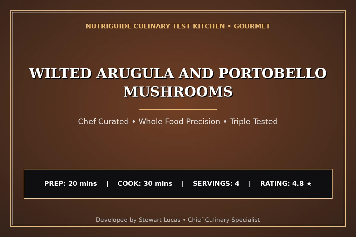 Wilted Arugula And Portobello Mushrooms