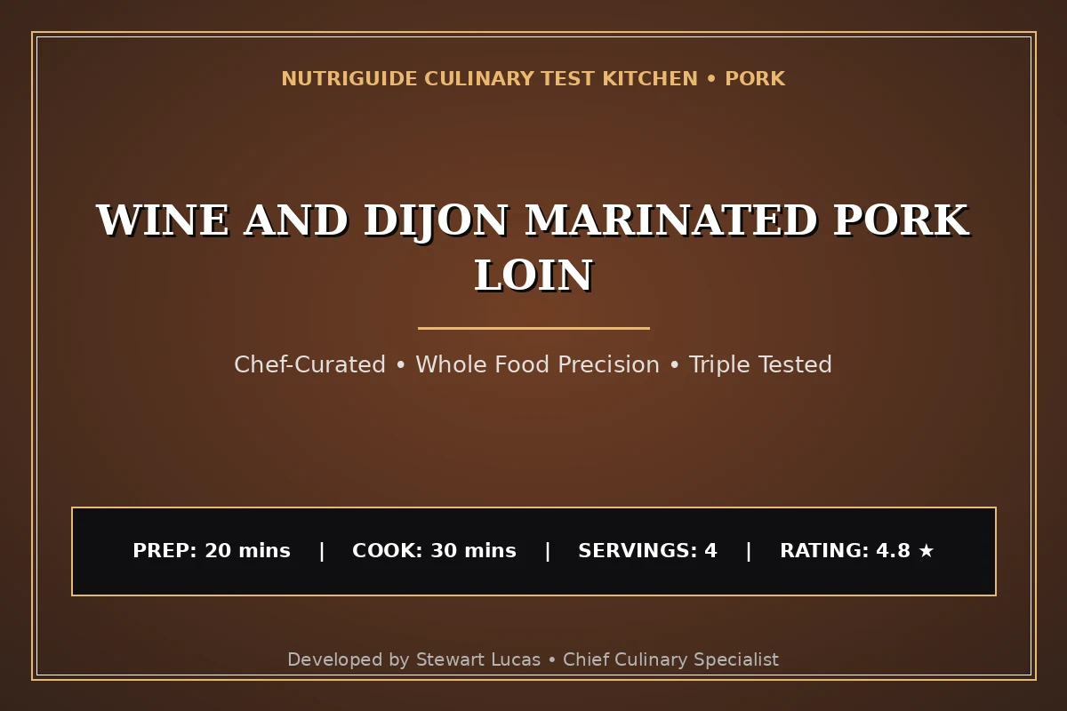 Wine And Dijon Marinated Pork Loin