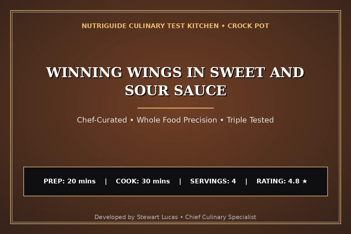 Winning Wings In Sweet And Sour Sauce