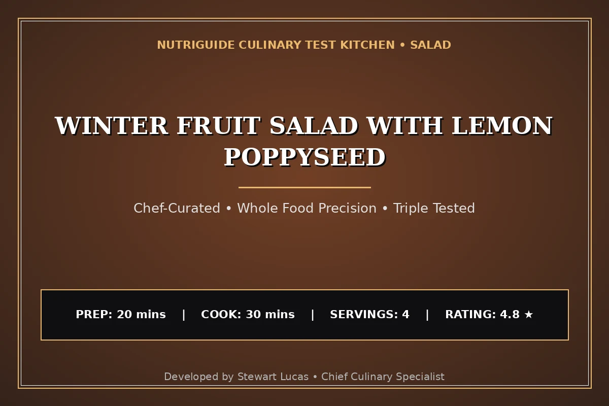 Winter Fruit Salad With Lemon Poppyseed