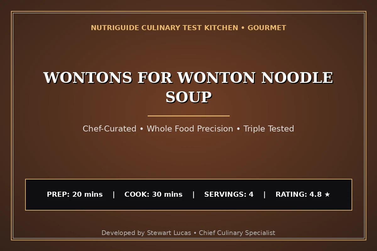 Wontons For Wonton Noodle Soup