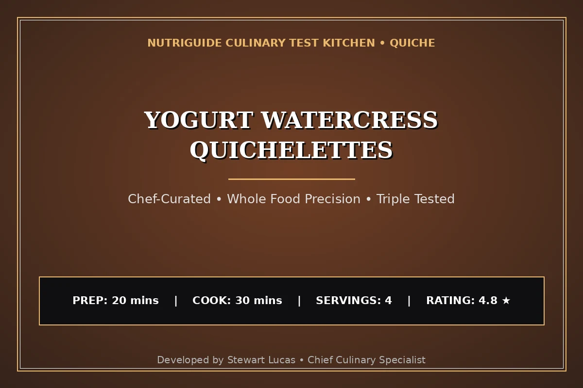 Yogurt Watercress Quichelettes