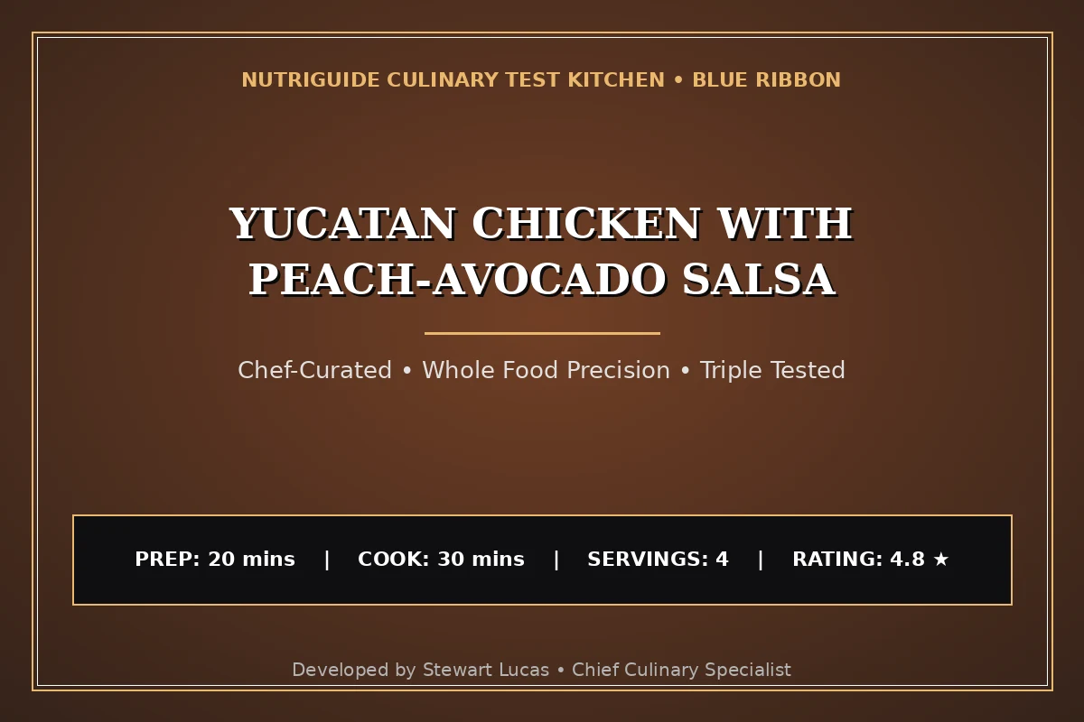 Yucatan Chicken With Peach-Avocado Salsa