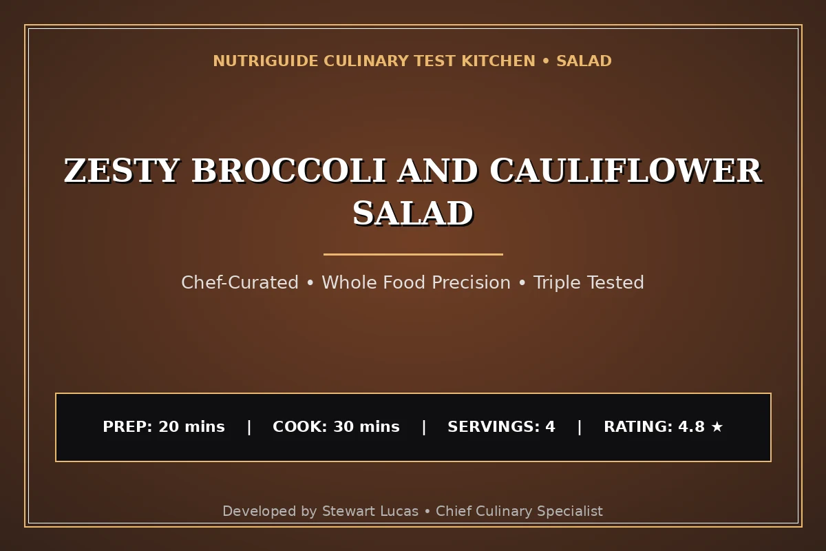 Zesty Broccoli And Cauliflower Salad