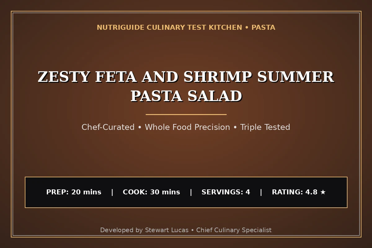 Zesty Feta And Shrimp Summer Pasta Salad