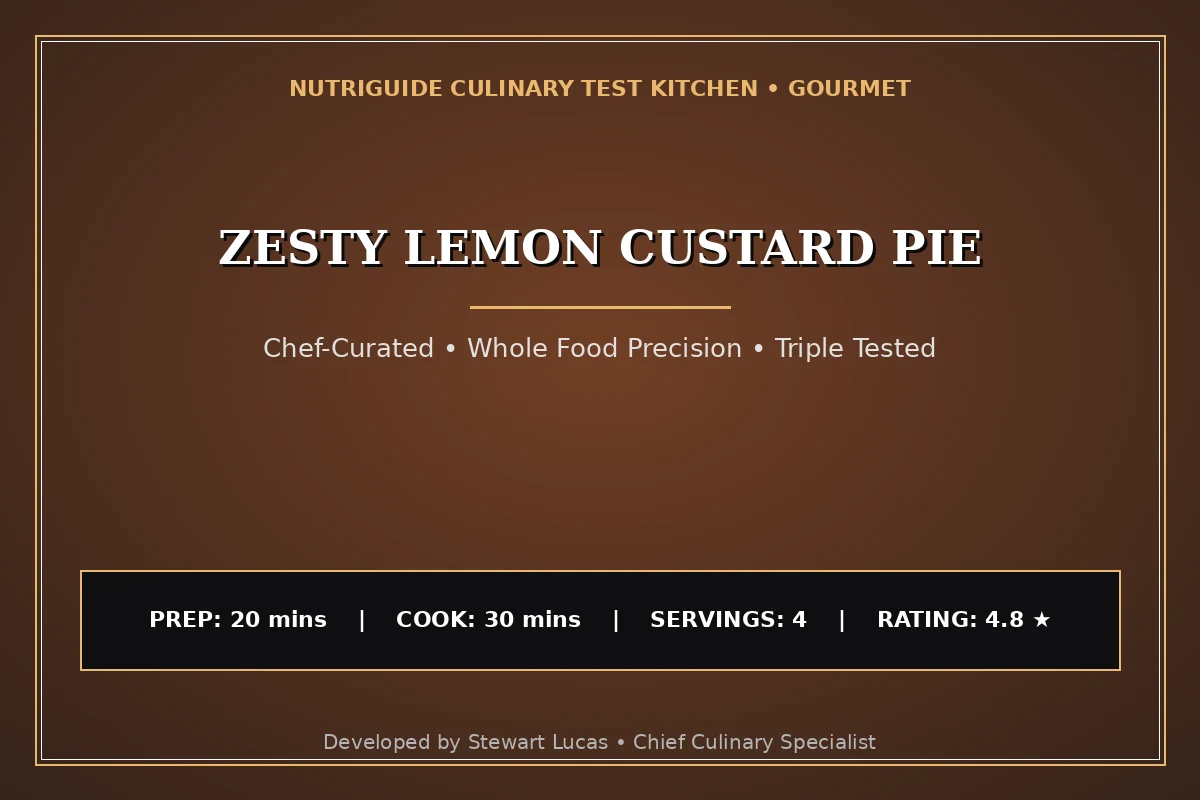 Zesty Lemon Custard Pie