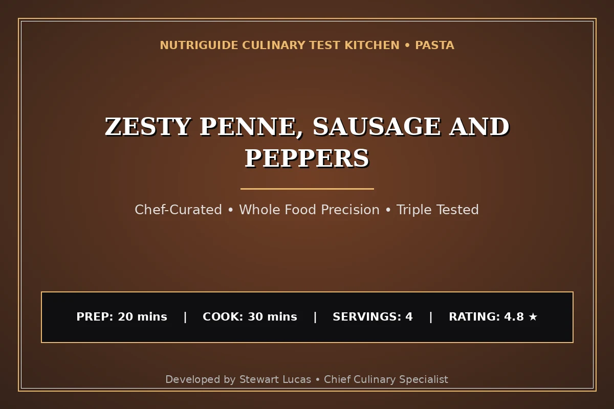 Zesty Penne, Sausage And Peppers