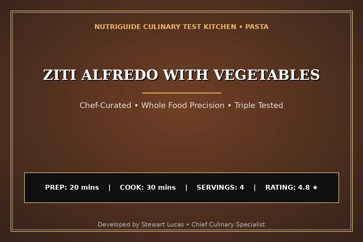 Ziti Alfredo With Vegetables