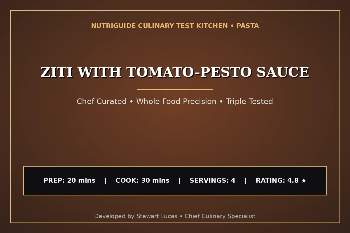 Ziti With Tomato-Pesto Sauce
