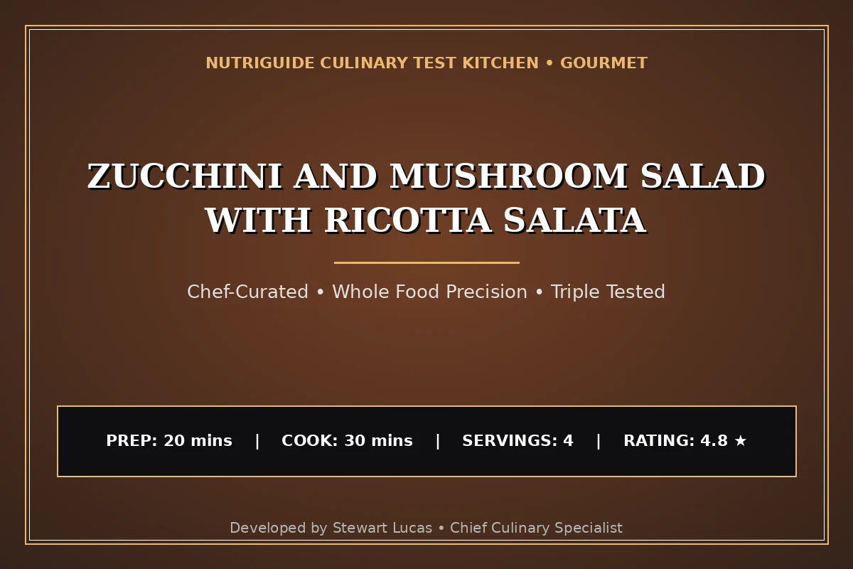 Zucchini And Mushroom Salad With Ricotta Salata