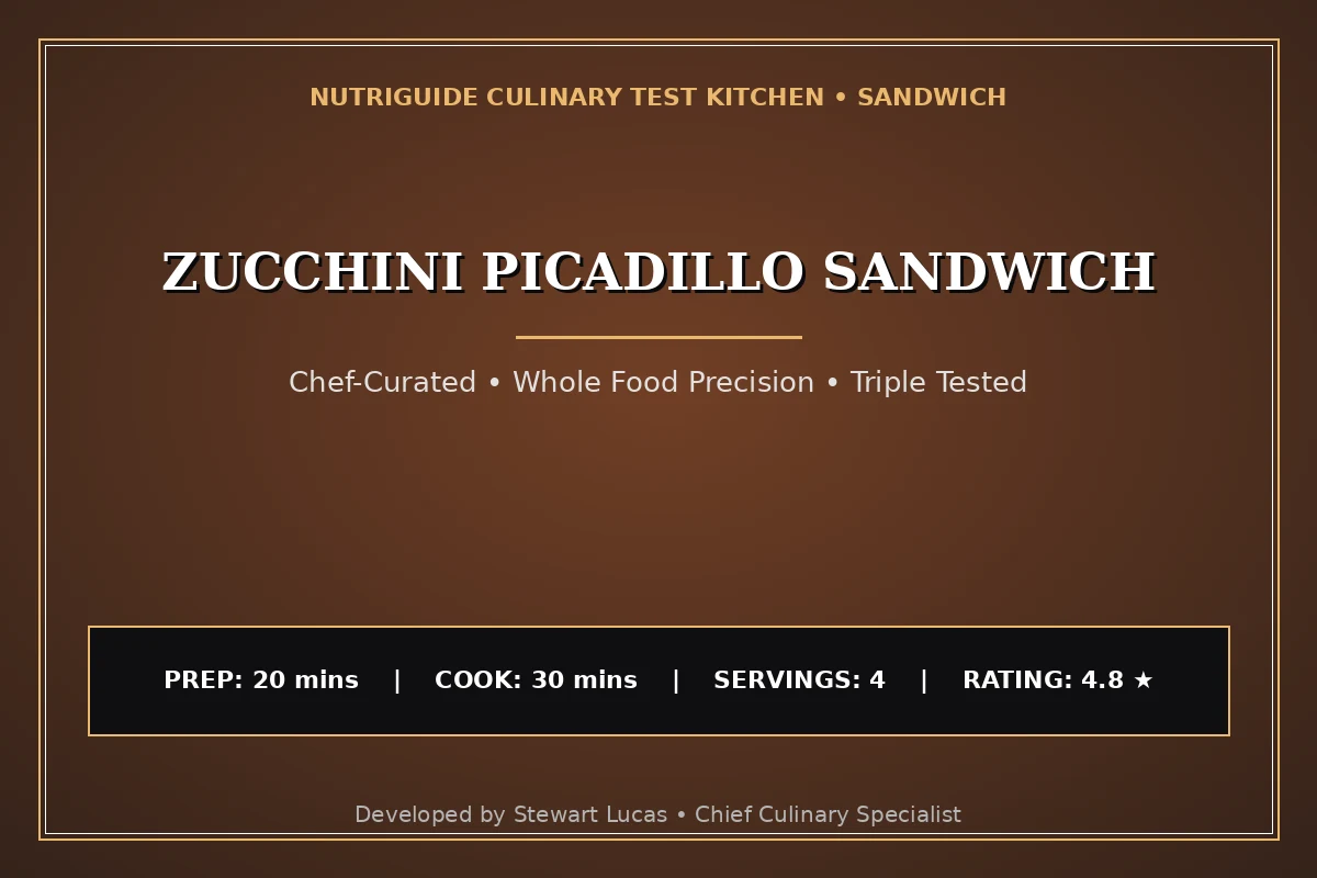 Zucchini Picadillo Sandwich