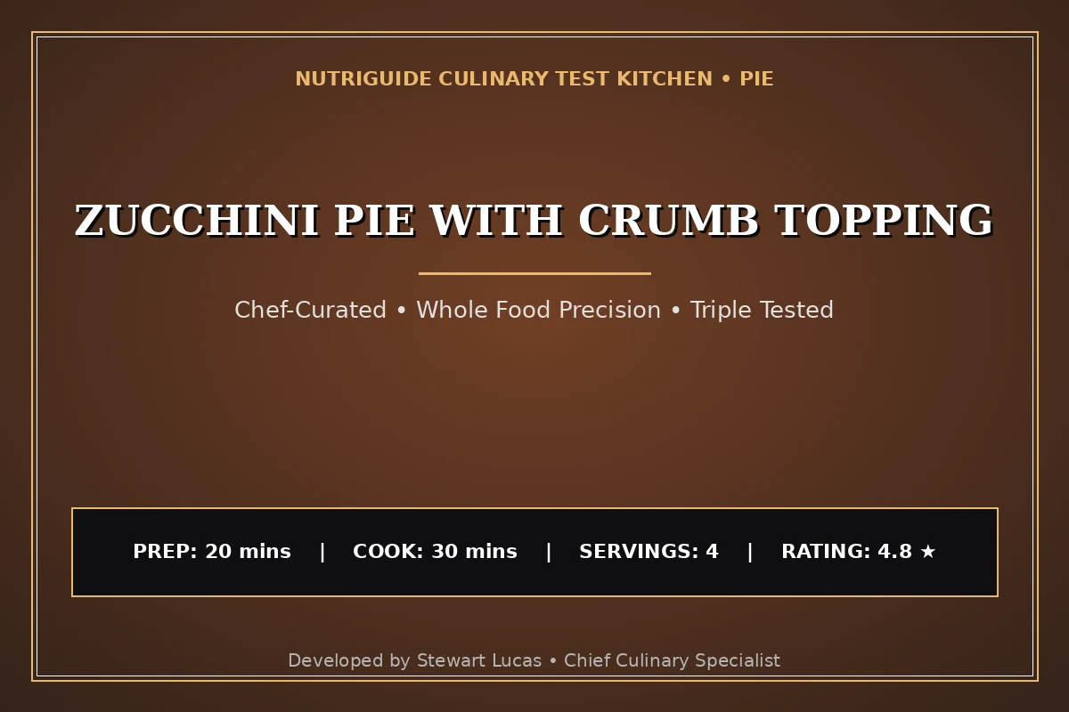 Zucchini Pie With Crumb Topping