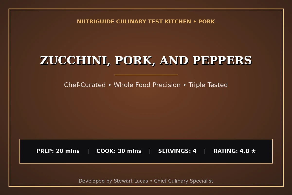 Zucchini, Pork, And Peppers
