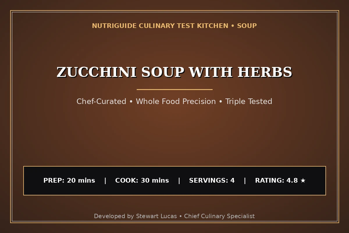 Zucchini Soup With Herbs