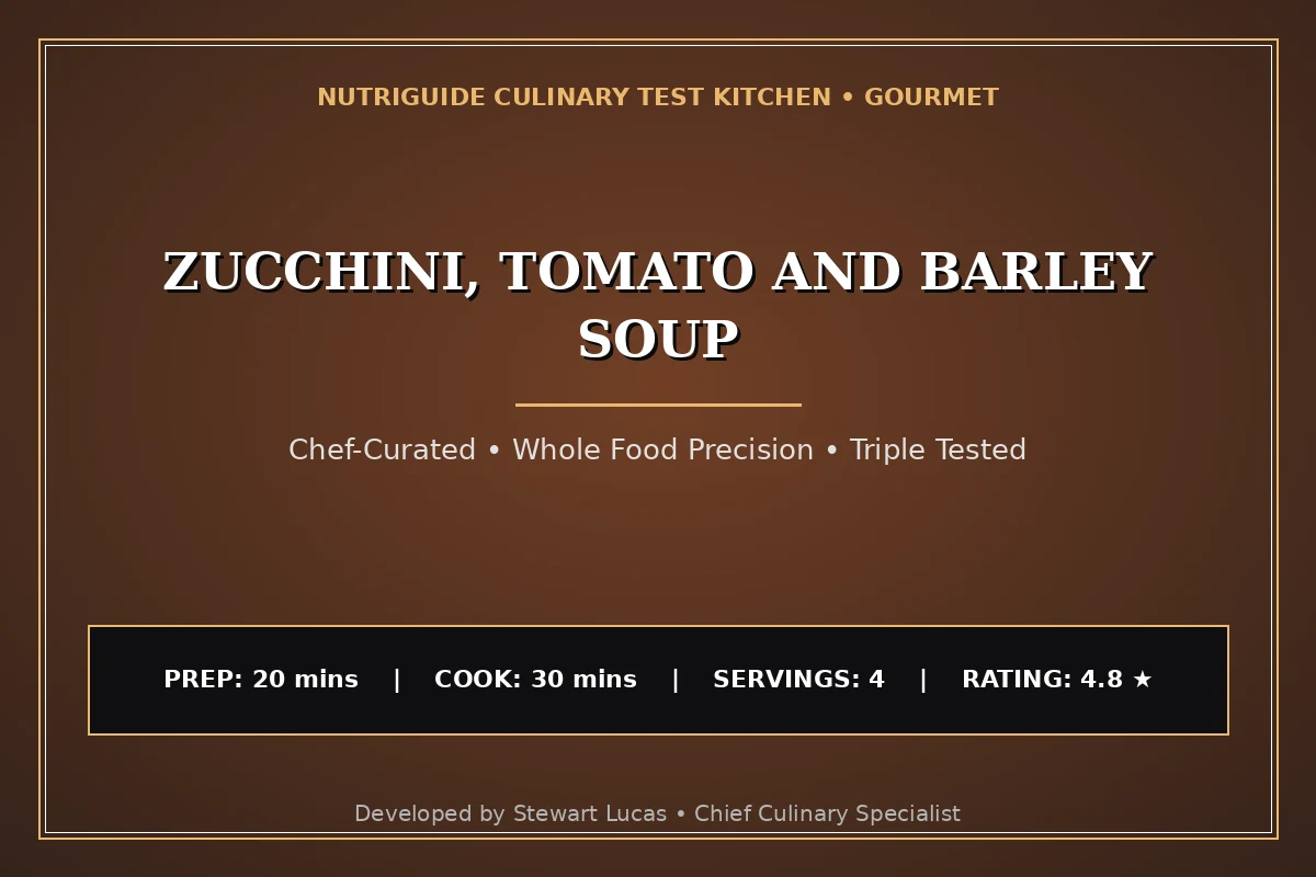 Zucchini, Tomato And Barley Soup